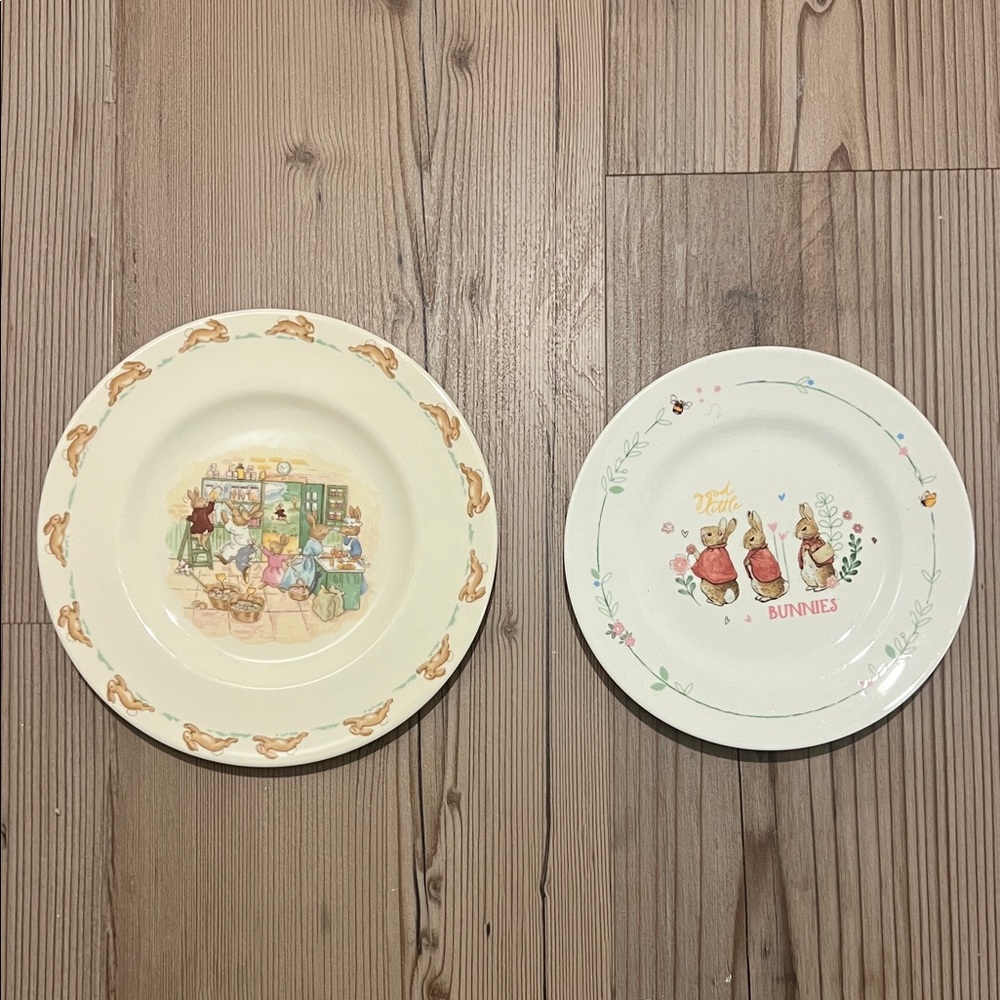 Charming Bunny Dinnerware Set - Cream and White